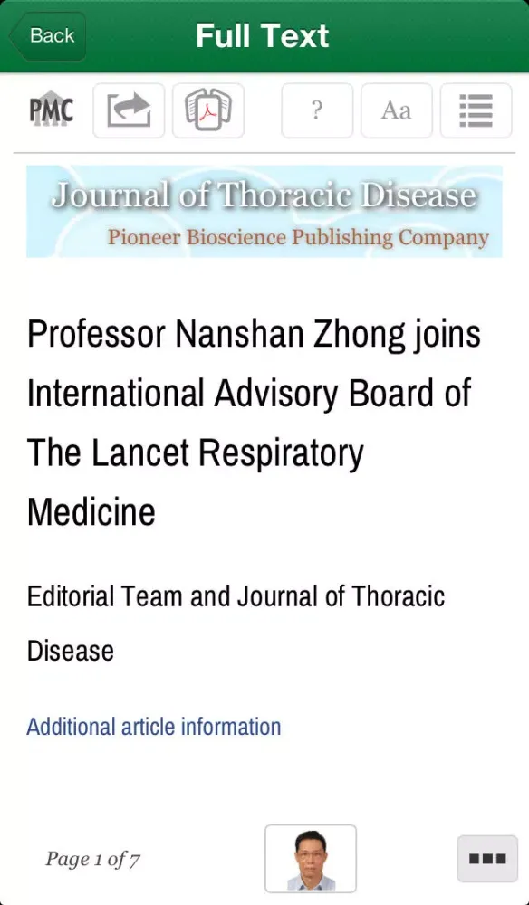 Ảnh chụp màn hình của JTD - Journal of Thoracic Disease