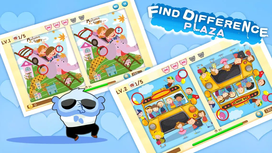 Capturas de tela do Find Differences Plaza