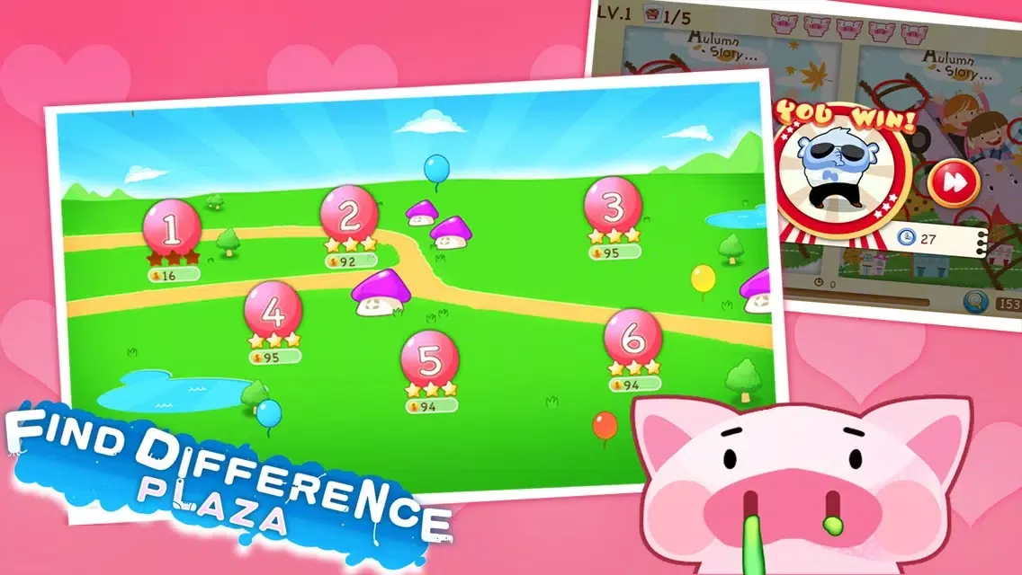 Capturas de tela do Find Differences Plaza