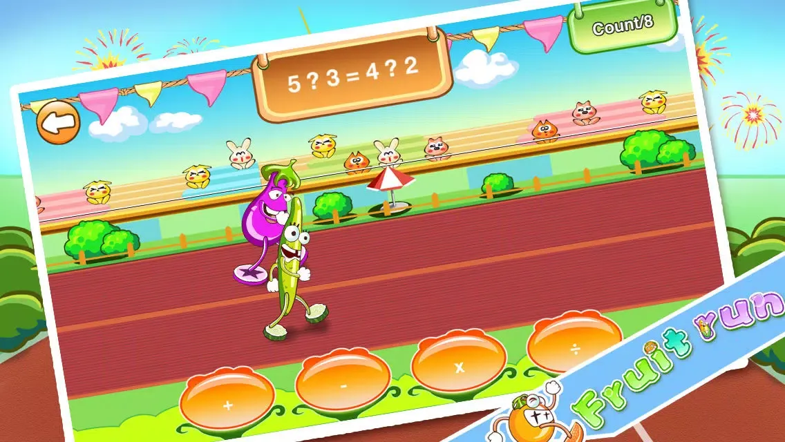 Fruits Run for king of math Screenshots