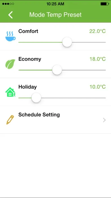 Capturas de tela do My E-Thermostat