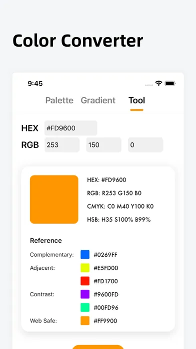 تصاویر ColorCard: Palette Tool