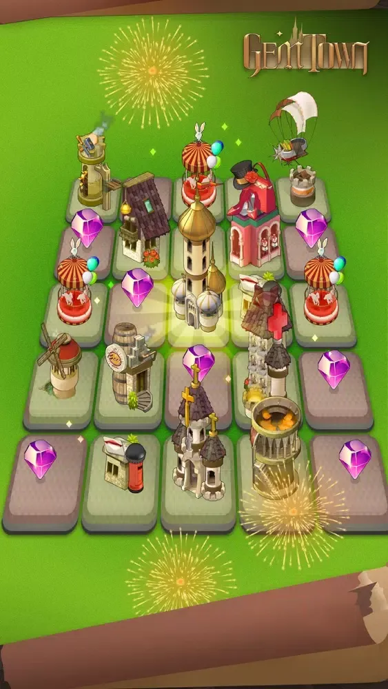 ภาพหน้าจอของ Gem Town - Burning Brain Game