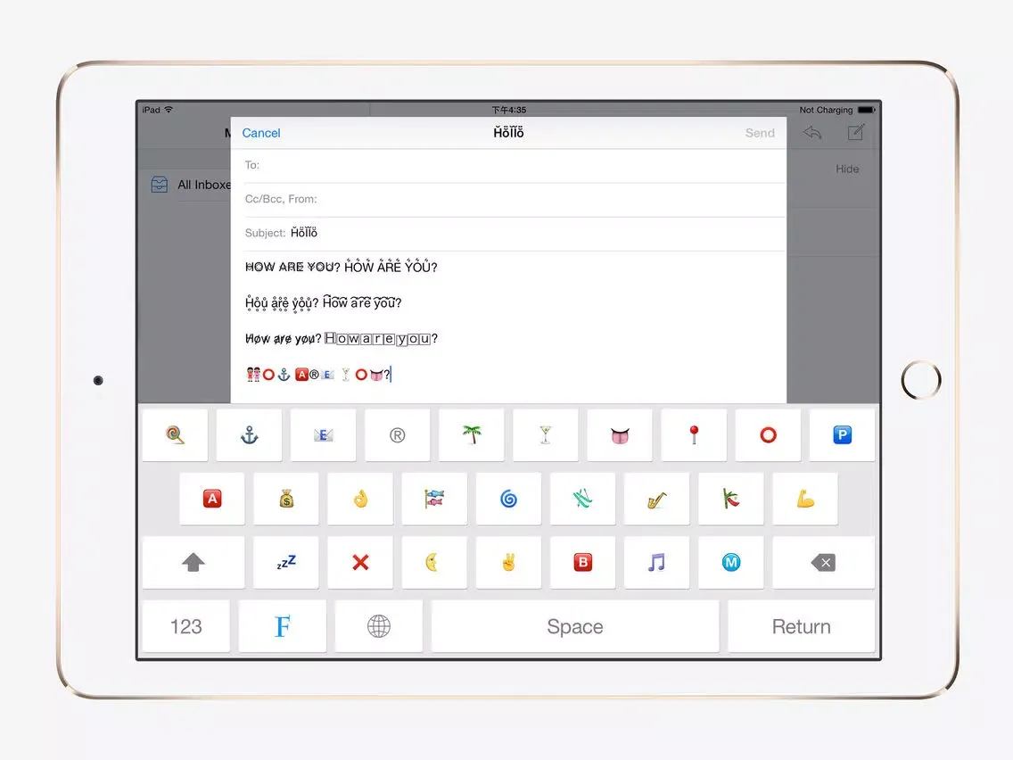 Capturas de pantalla de 120 Fonts Keyboard iPad 