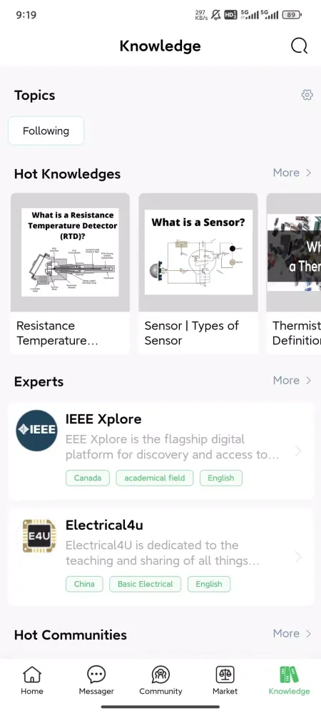 Tangkapan skrin Electrical Experts
