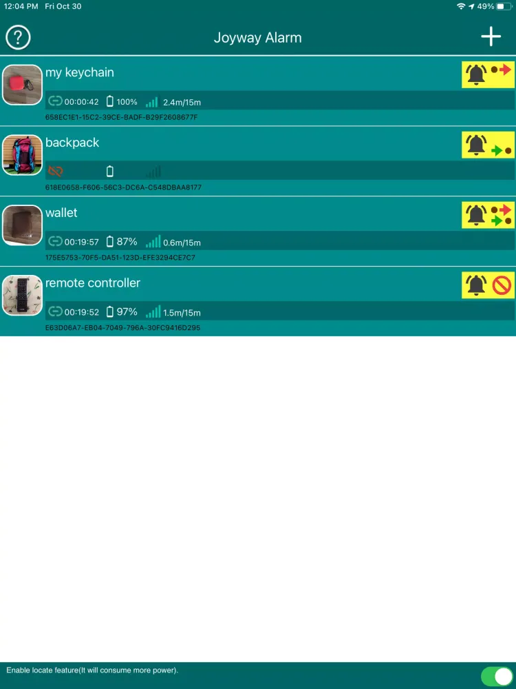 Screenshot di Joyway Alarm
