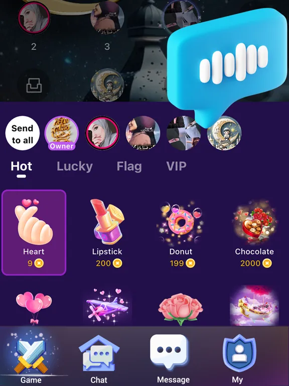 Capturas de tela do PartyU - Game&Chat iPad 