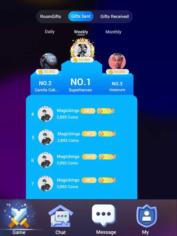 Capturas de tela do PartyU - Game&Chat iPad 