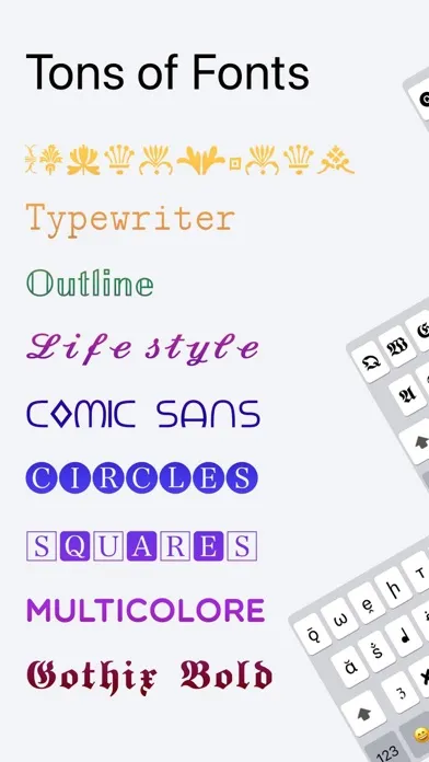 Capturas de pantalla de FontsX - Light iPhone Keyboard