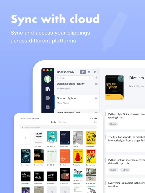 Knotes - Reading notes iPad  Screenshots