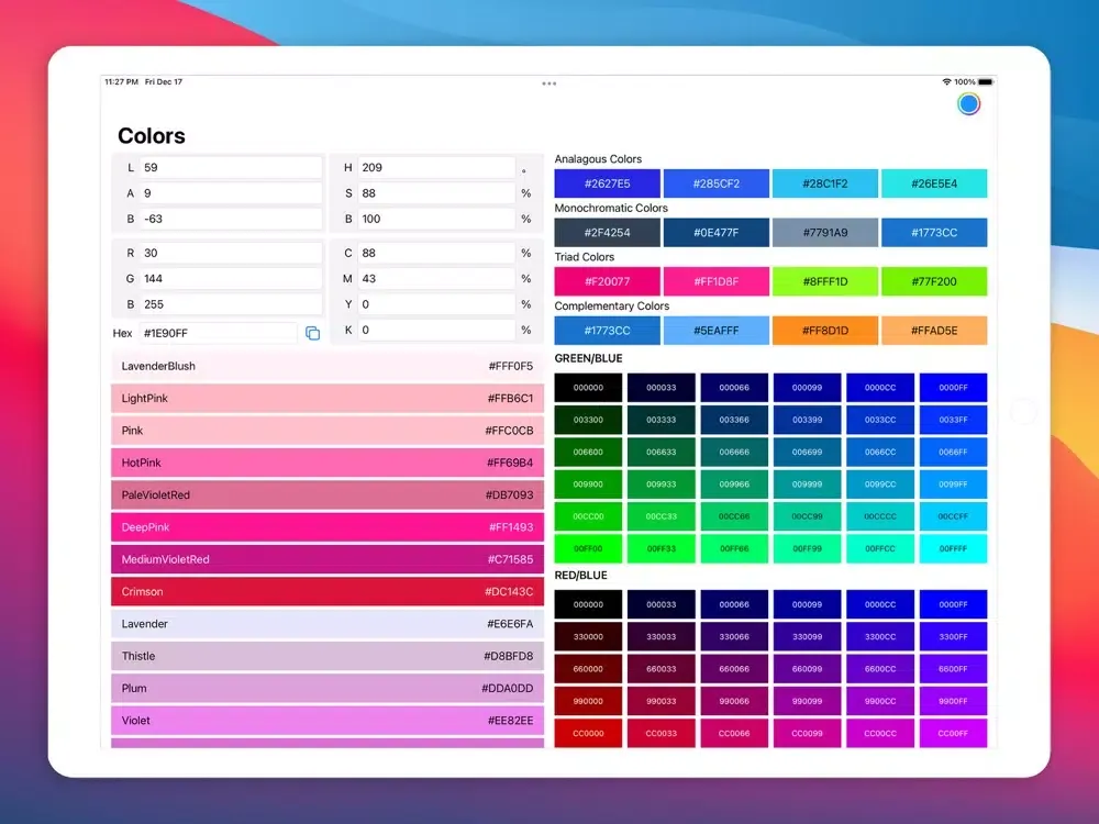 Colors: Color Scheme iPad  স্ক্রিনশট