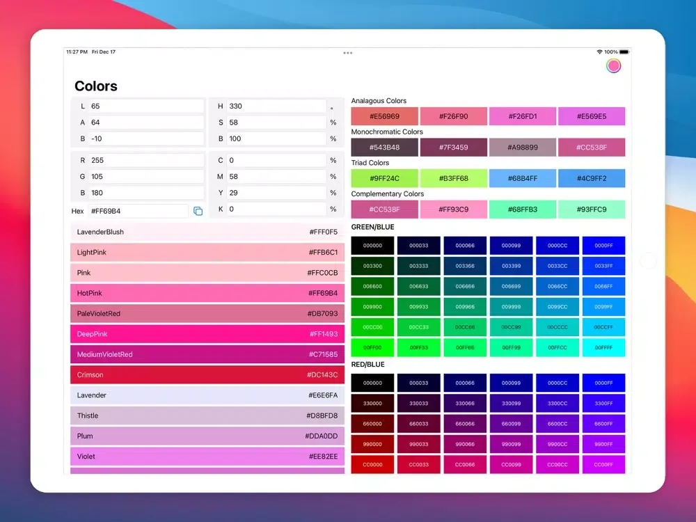 Colors: Color Scheme iPad  স্ক্রিনশট