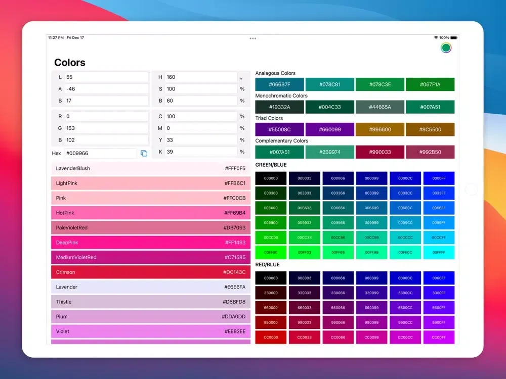 Colors: Color Scheme iPad  স্ক্রিনশট