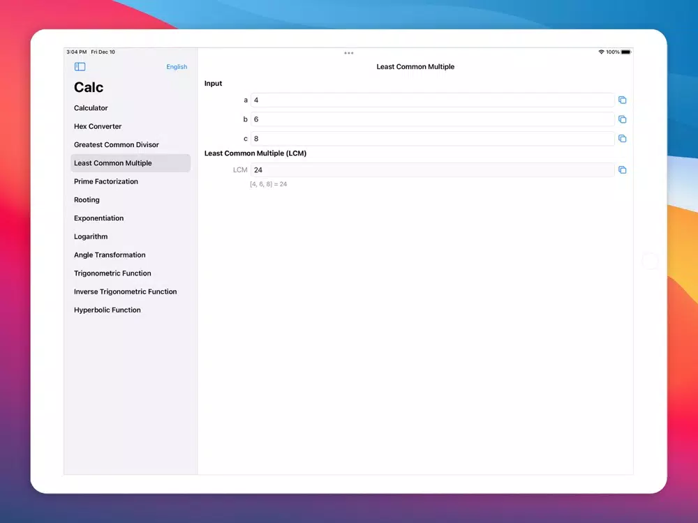 Zrzuty ekranu Calc: Calculator iPad 