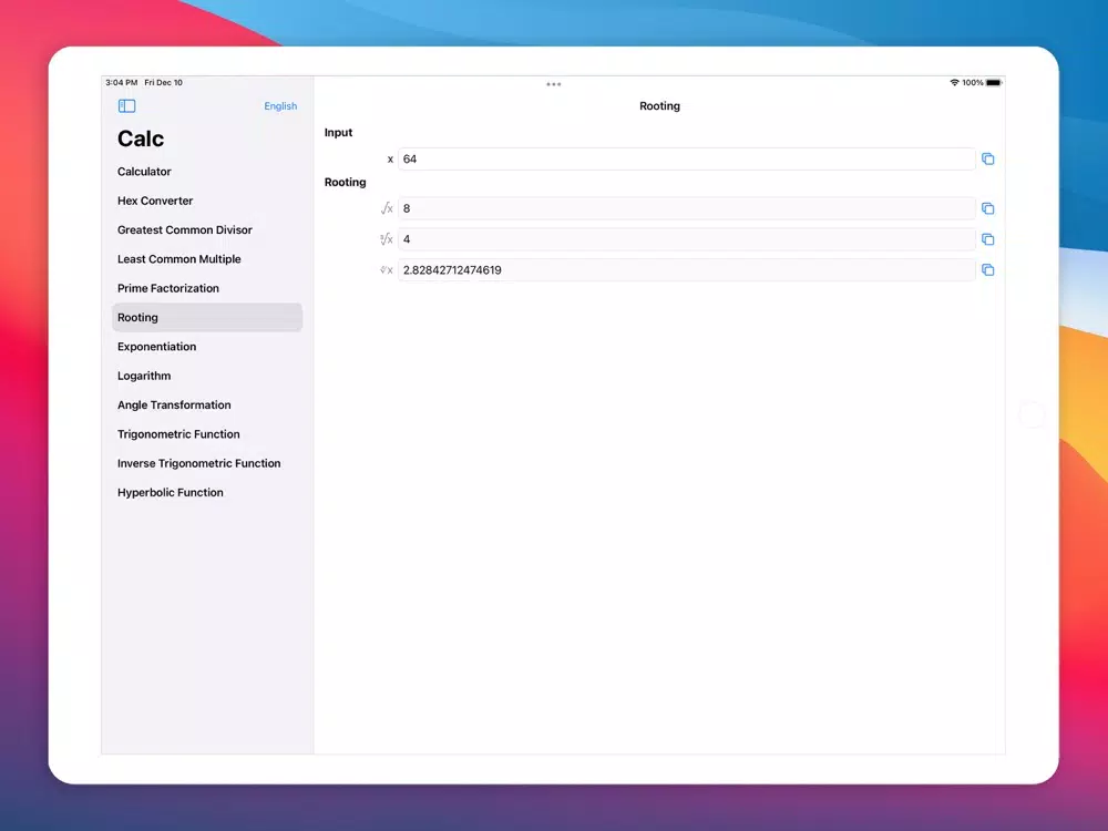 Zrzuty ekranu Calc: Calculator iPad 