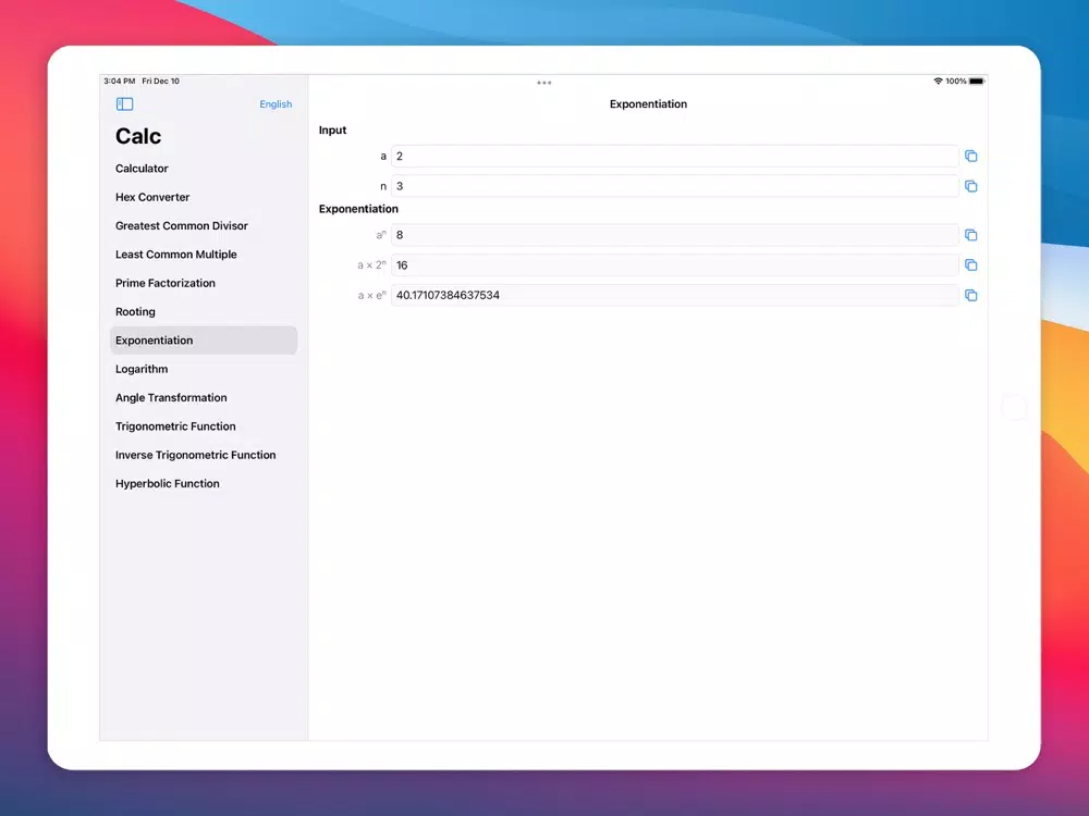 Zrzuty ekranu Calc: Calculator iPad 