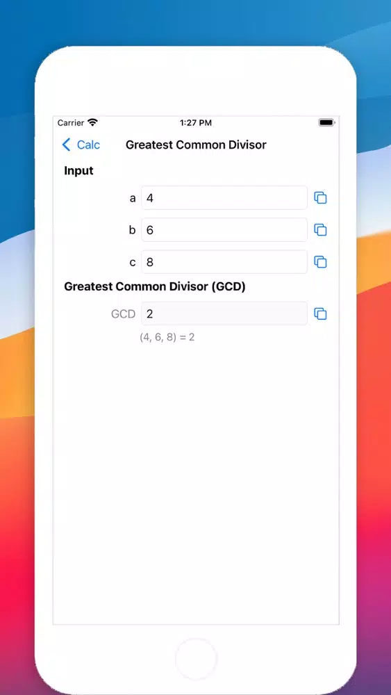Zrzuty ekranu Calc: Calculator