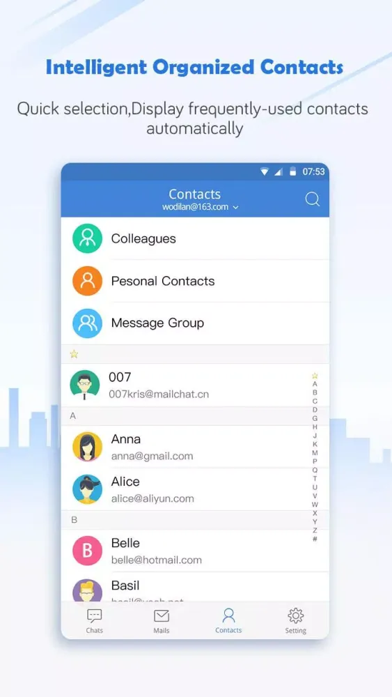 Mailchat-Gmail,Outlook,Yahoo Ekran Görüntüleri