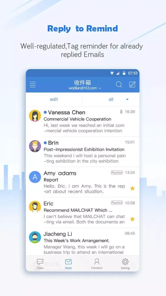 Mailchat-Gmail,Outlook,Yahoo Ekran Görüntüleri