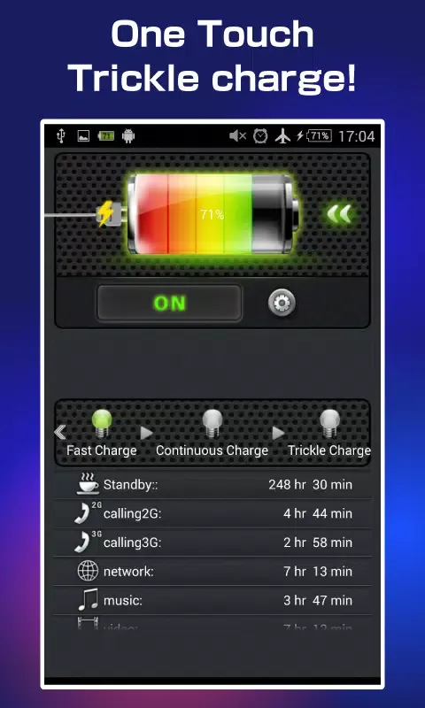 Zrzuty ekranu One Touch Battery Saver