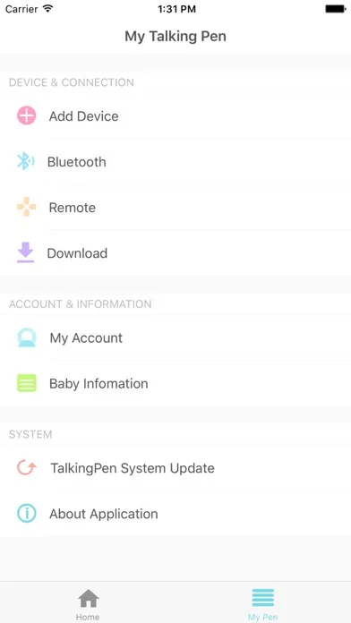 Tangkapan layar TalkingPen Connect
