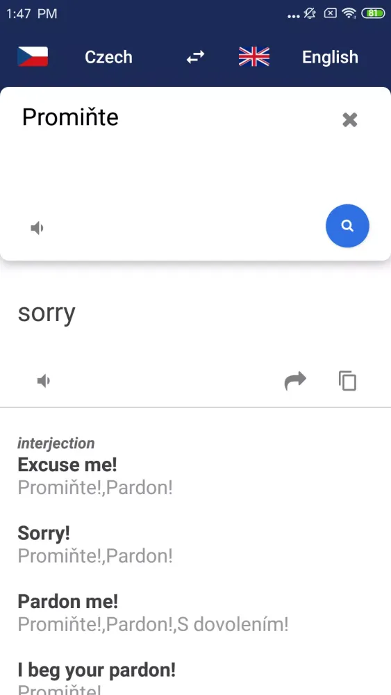 Czech English Translator Screenshots