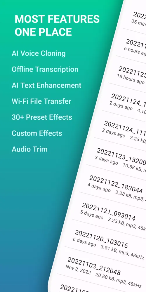 Zrzuty ekranu AI Voice Changer Recorder