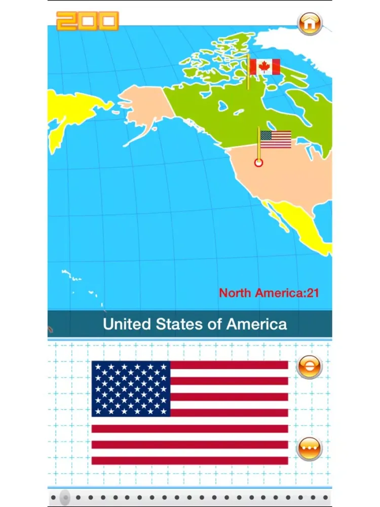 Flag on the world map iPad  Screenshots