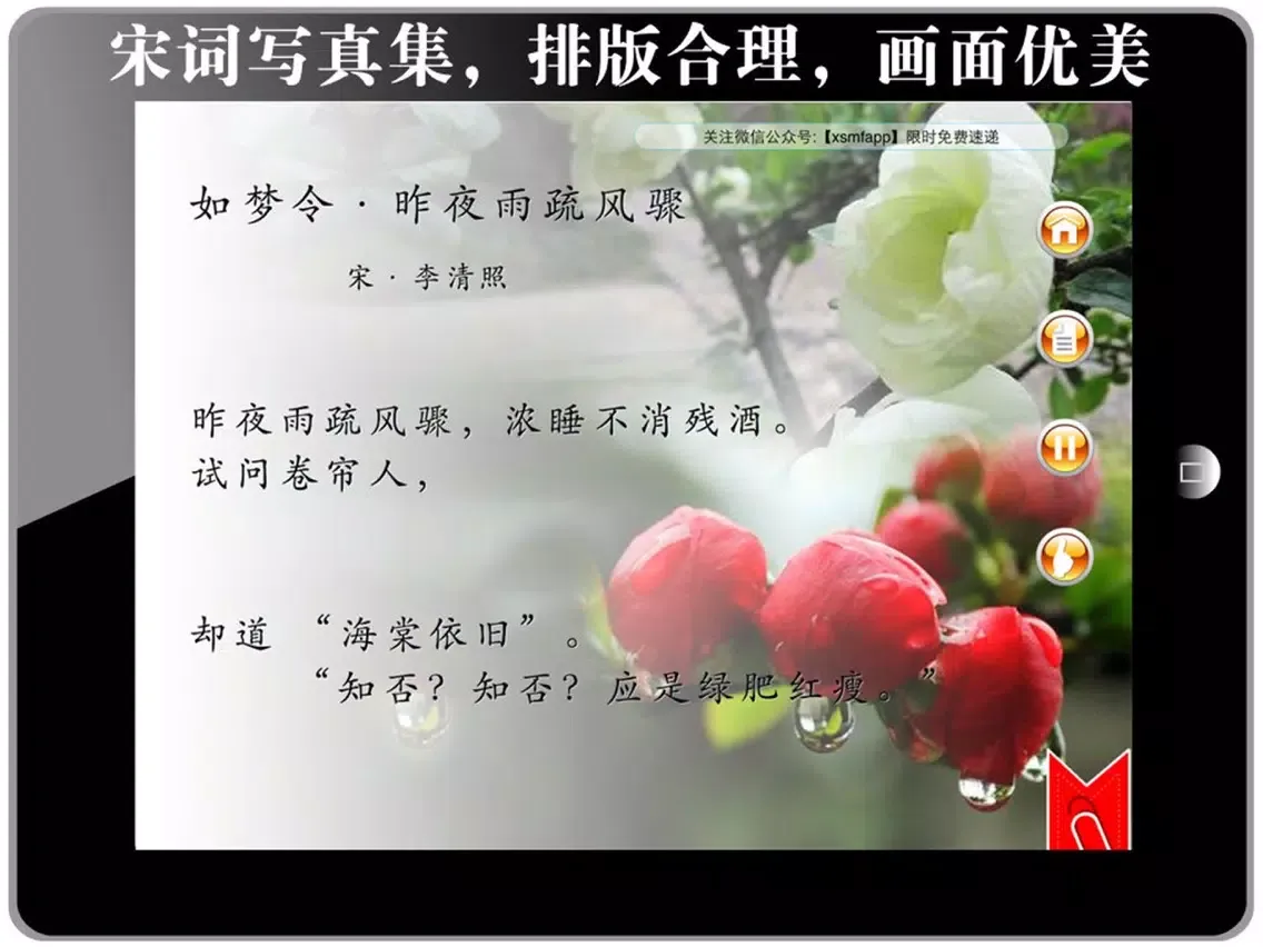 宋词排行榜名篇100首 - 读书派出品 iPad  স্ক্রিনশট