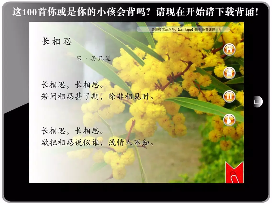 宋词排行榜名篇100首 - 读书派出品 iPad  স্ক্রিনশট