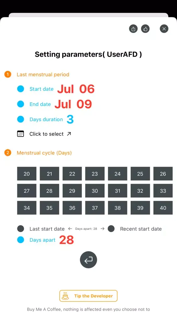 تصاویر Paipaimi Period tracker