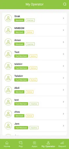 Tangkapan skrin telebirr partner