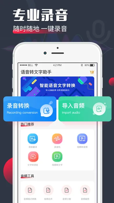 录音机-录音转文字助手 Ekran Görüntüleri