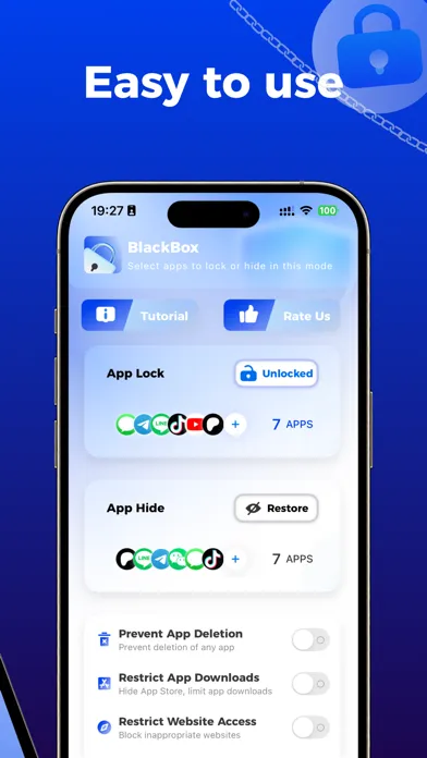 Black Box - Lock Restrict Apps應用截圖