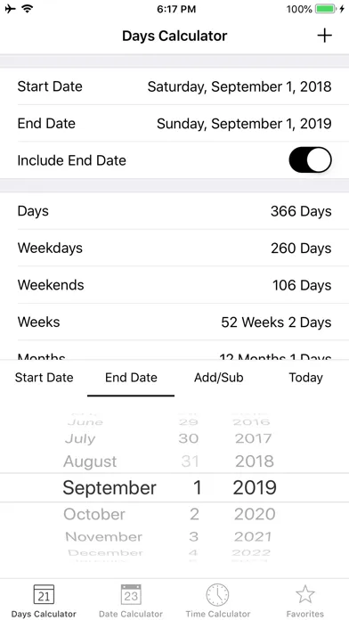 Captures d'écran de Days + Date + Time Calculator