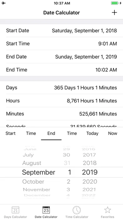 Captures d'écran de Days + Date + Time Calculator