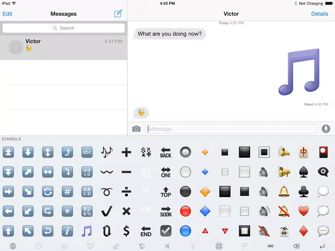 Capturas de pantalla de Big Emoji Keyboard - Bigger & More Fun iPad 