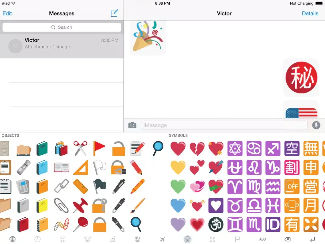 Captures d'écran de EmojiOne Keyboard Pro iPad 