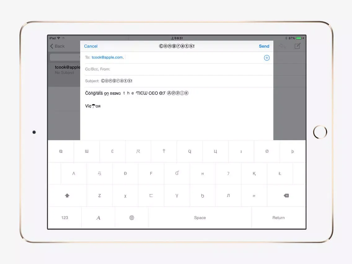 Fancy Keyboard iPad  Screenshots