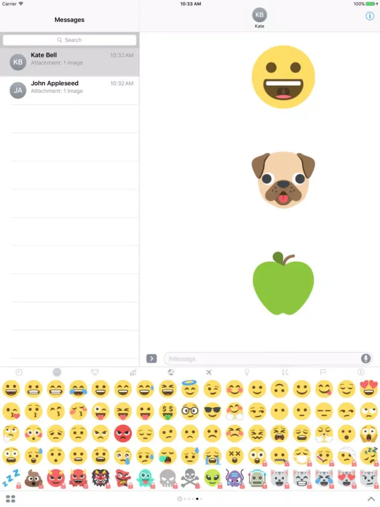 EmojiOne Stickers iPad  스크린샷