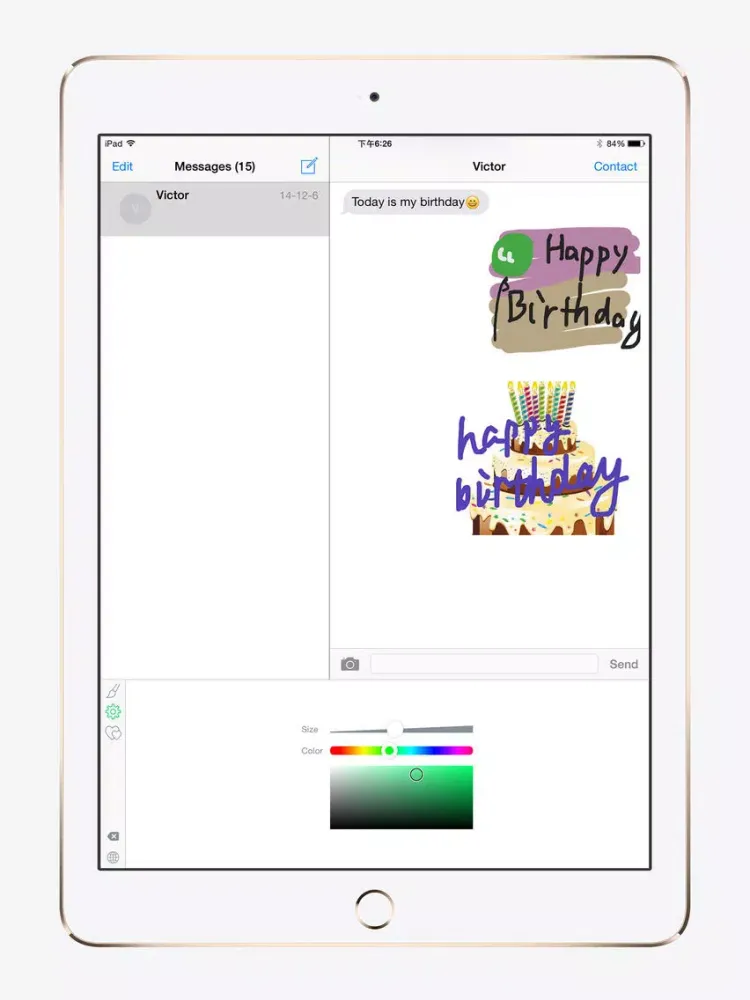 Doodle Keyboard for iOS 8 iPad  Screenshots