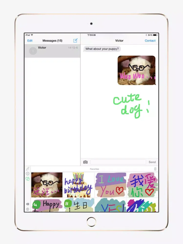 Doodle Keyboard for iOS 8 iPad  Screenshots
