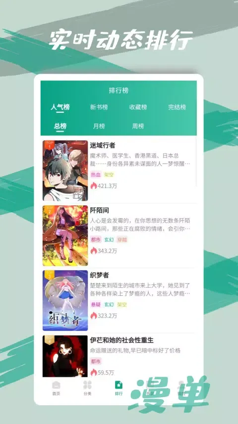 Capturas de pantalla de 漫单漫画