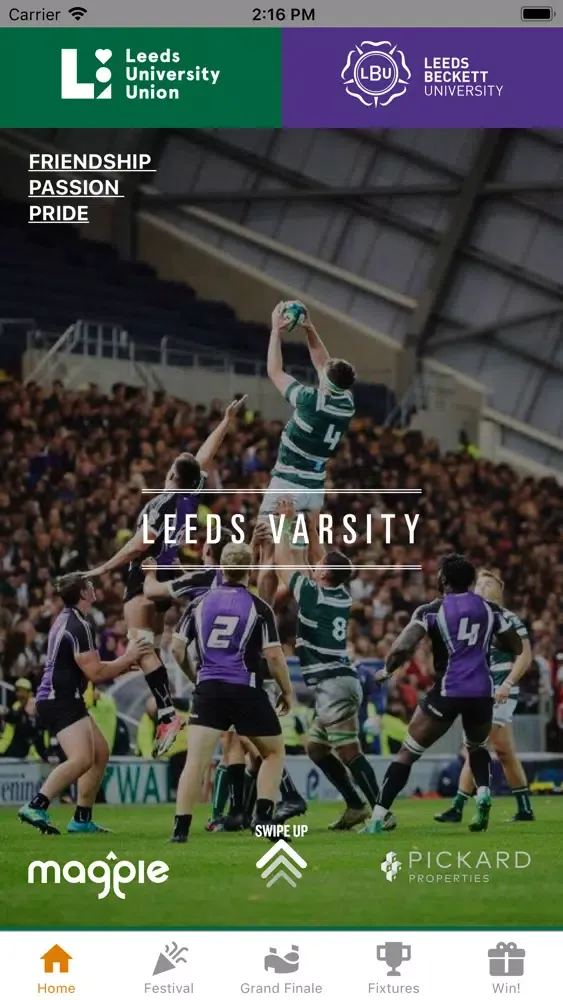 Zrzuty ekranu Leeds Varsity 2019