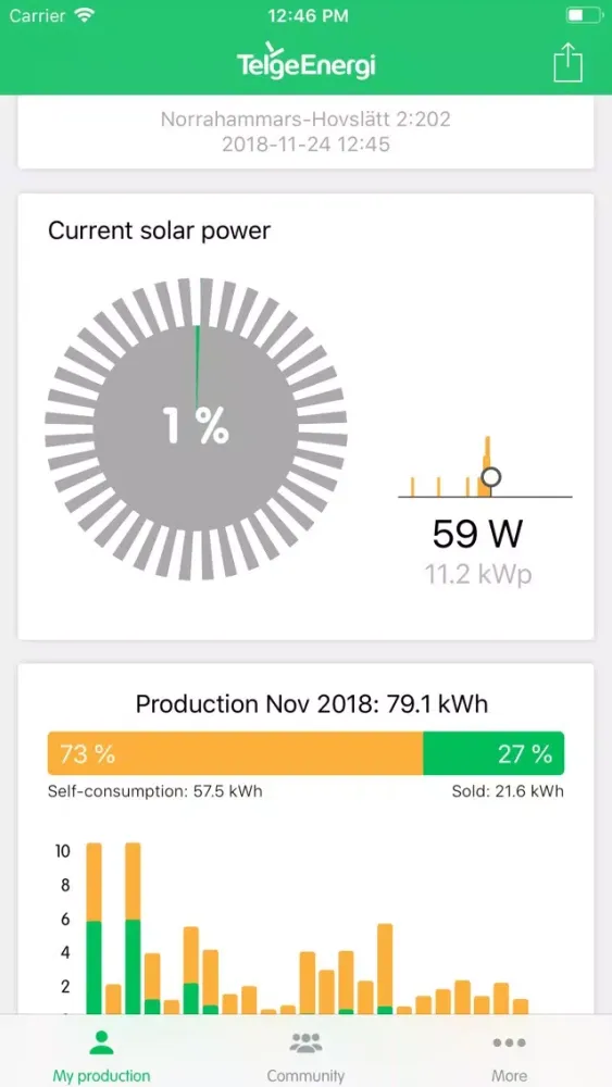 Captures d'écran de Telge Energi Solkraft