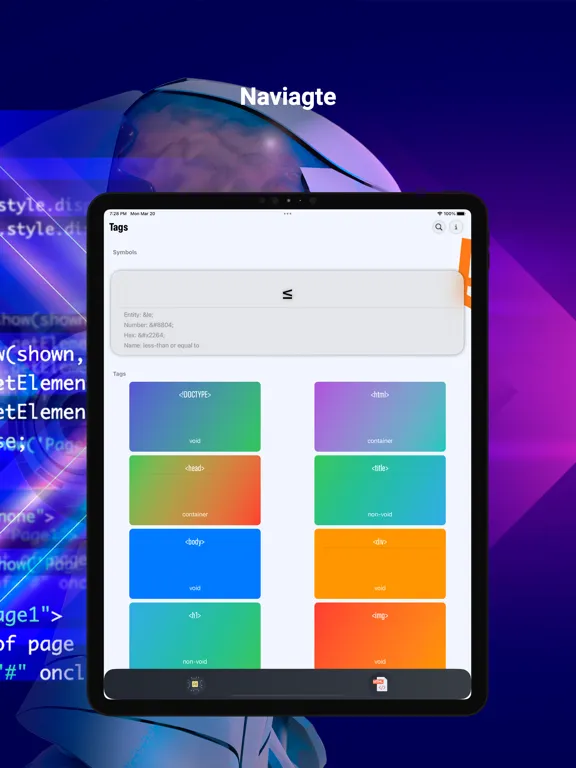 Tangkapan layar HTML AI iPad