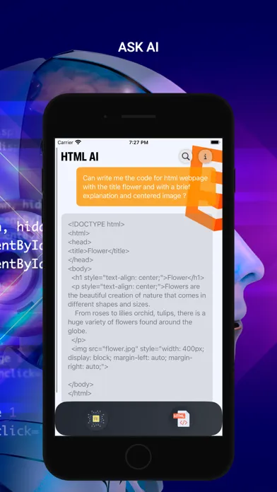 Tangkapan layar HTML AI