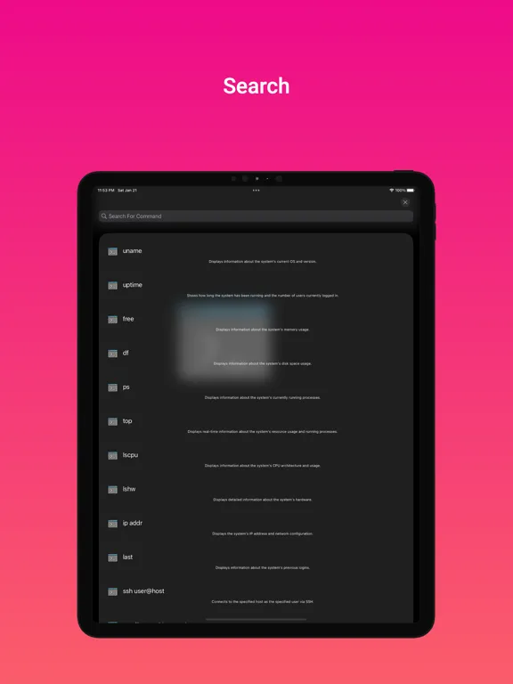 Commander | Terminal Commands iPad 应用截图