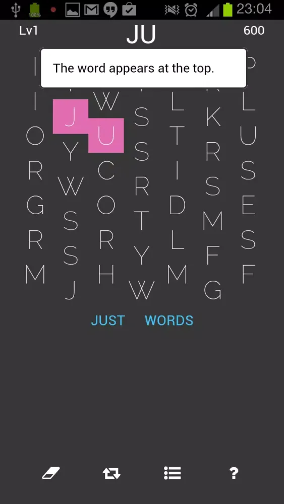 ภาพหน้าจอของ Just Words