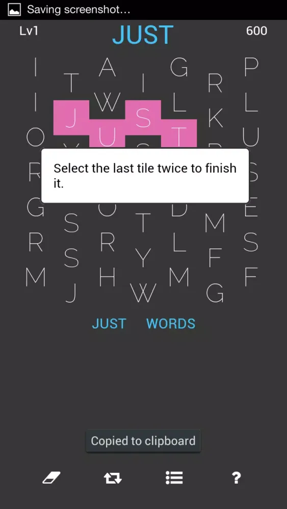 ภาพหน้าจอของ Just Words